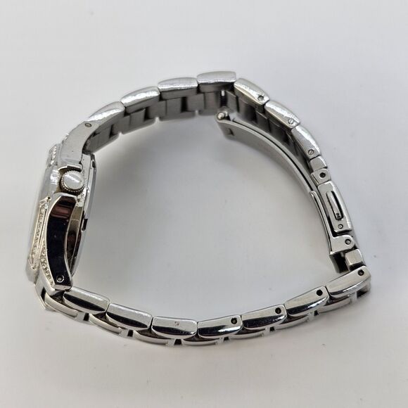 Folio Women's Watch 26MM Gray Tone Case Bracelet Crystal Bezel 5.75" New Battery - Picture 11 of 13